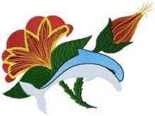 Dolphins With Flowers 005